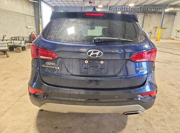 5XYZUDLB1JG546849 2018 HYUNDAI SANTA Blue Вид ззаду
