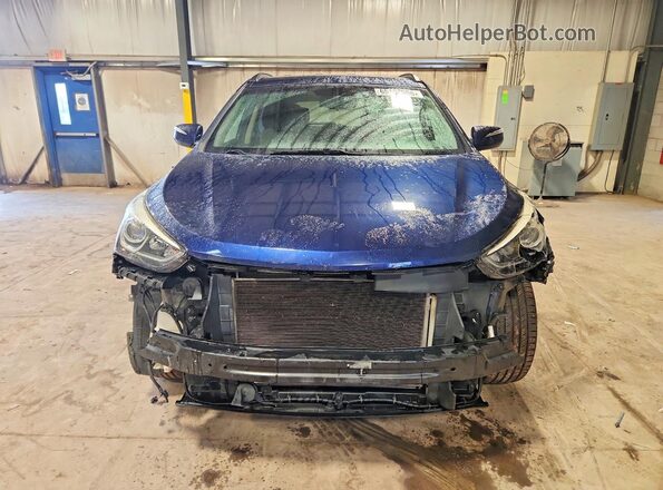 5XYZUDLB1JG546849 2018 HYUNDAI SANTA Blue Вид спереду