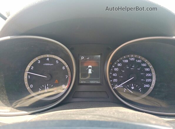 5XYZUDLB3HG422348 2017 HYUNDAI SANTA White Вид щитка приладів