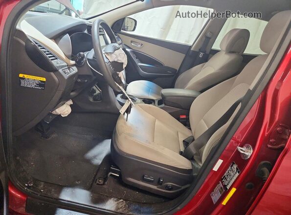 5XYZUDLB5HG390857 2017 HYUNDAI SANTA Red Widok wnętrza z przodu