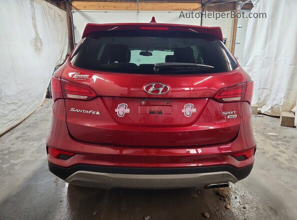 5XYZUDLB5HG390857 2017 HYUNDAI SANTA Red Widok z tyłu
