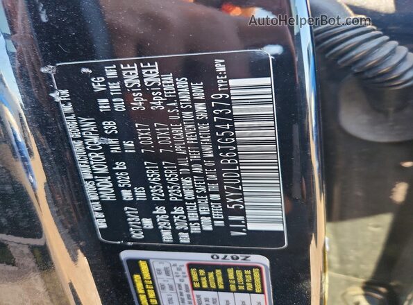 5XYZUDLB6JG547379 2018 HYUNDAI SANTA Gray Vista del compartimento del motor