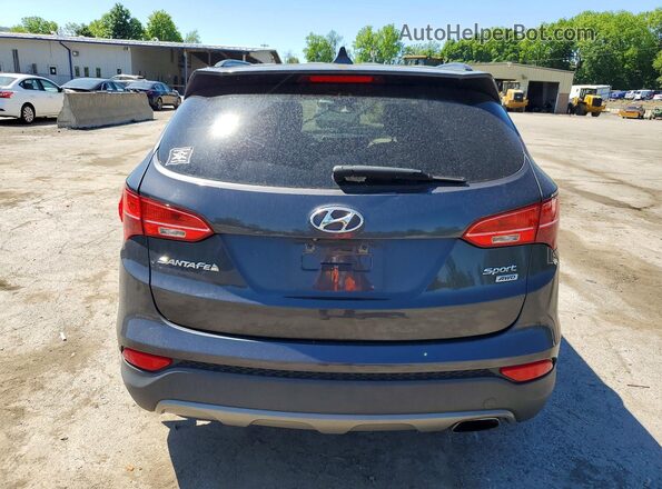 5XYZUDLB9GG313486 2016 HYUNDAI SANTA Black Вид ззаду