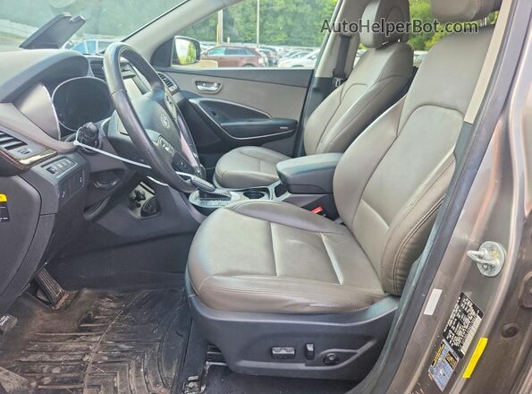 5XYZUDLBXHG378882 2017 HYUNDAI SANTA Gray Вид салону спереду