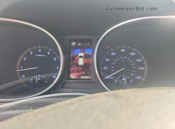 5XYZUDLBXHG378882 2017 HYUNDAI SANTA Gray Вид щитка приладів