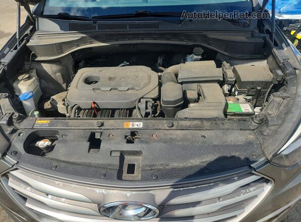 5XYZUDLBXHG378882 2017 HYUNDAI SANTA Gray Вид підкапотного простору