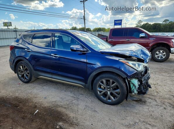 5XYZW4LA7JG533704 2018 HYUNDAI SANTA Синий Передняя правая четверть