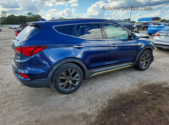 5XYZW4LA7JG533704 2018 HYUNDAI SANTA Синий Задняя правая четверть