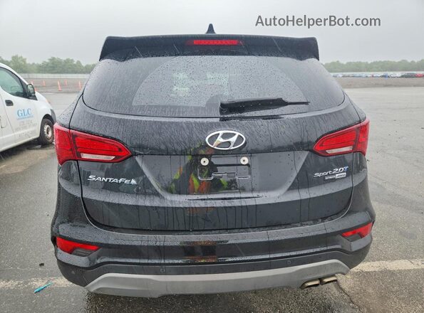 5XYZWDLA2JG535148 2018 HYUNDAI SANTA Black უკანა ხედი