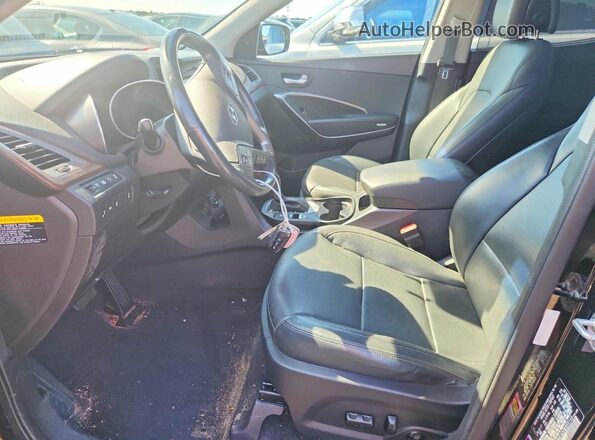 5XYZWDLA2JG535148 2018 HYUNDAI SANTA Black წინა სალონის ხედი