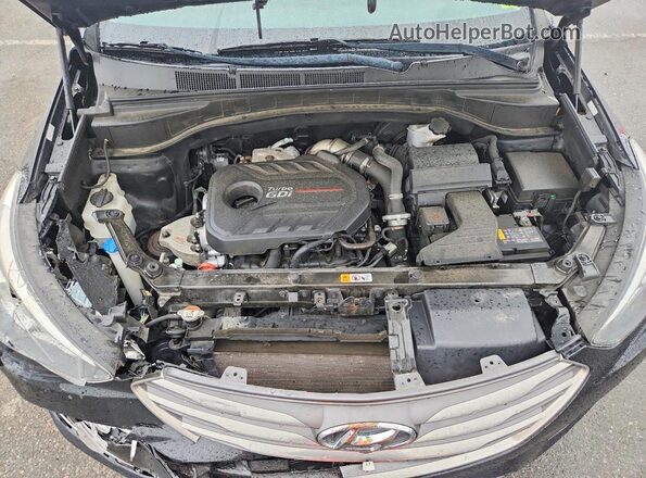 5XYZWDLA2JG535148 2018 HYUNDAI SANTA Black ძრავის განყოფილების ხედი