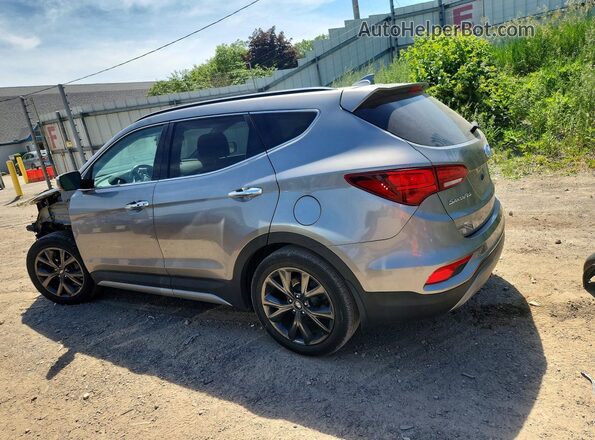 5XYZWDLA3JG563671 2018 HYUNDAI SANTA Silver Задня ліва чверть
