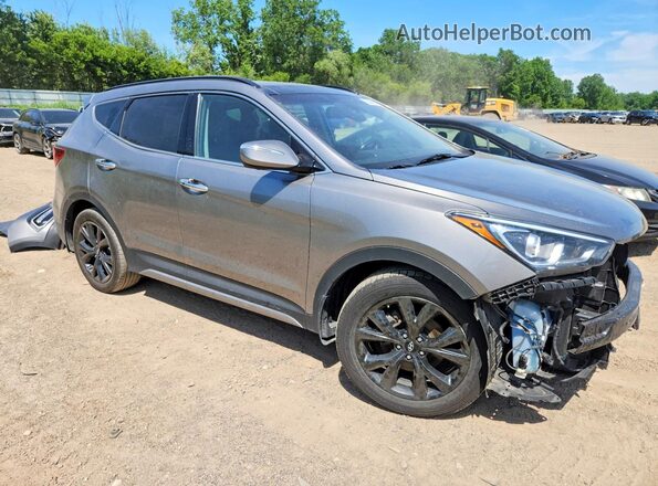 5XYZWDLA3JG563671 2018 HYUNDAI SANTA Silver Передня права чверть