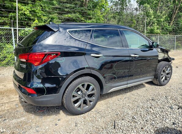 5XYZWDLAXJG570603 2018 HYUNDAI SANTA Black Tył prawy