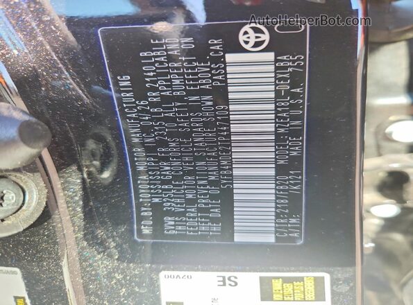 5YFB4MDE2TP447109 2026 TOYOTA COROLLA Black Вид підкапотного простору