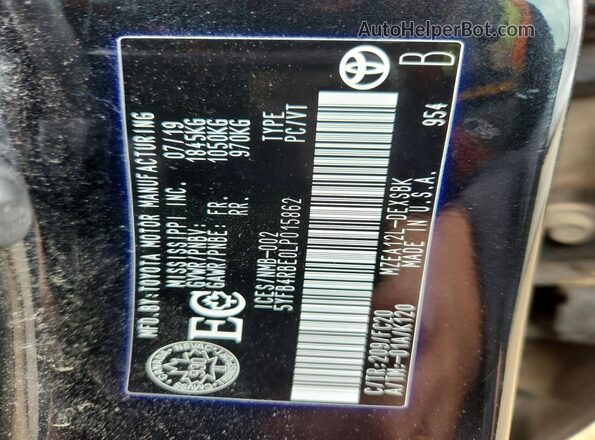 5YFB4RBE0LP015862 2020 TOYOTA COROLLA Black Widok komory silnika