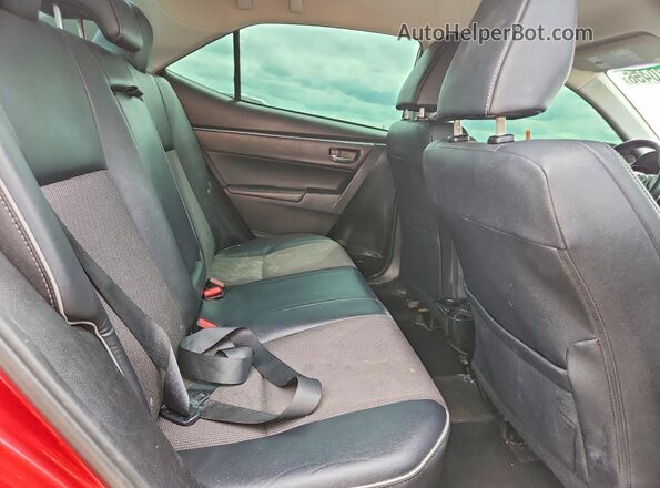 5YFBURHE0GP470515 2016 TOYOTA COROLLA Red Вид задніх сидінь