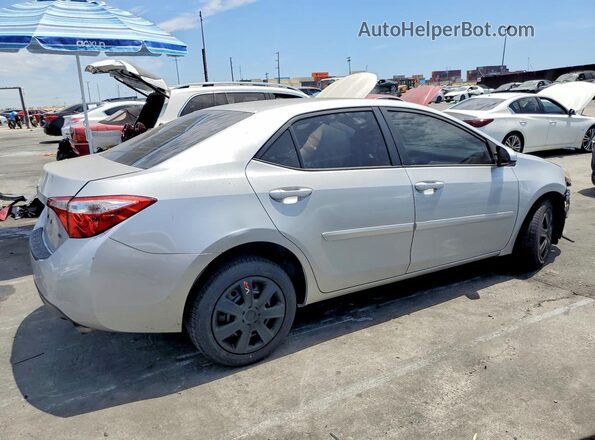 5YFBURHE0GP484303 2016 TOYOTA COROLLA Серебряный Задняя правая четверть