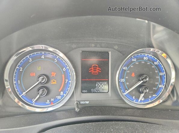 5YFBURHEXHP697311 2017 TOYOTA COROLLA Серый Вид щитка приборов
