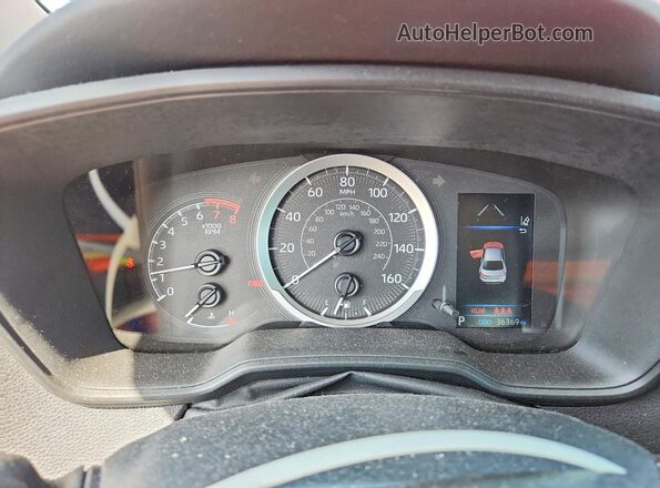 5YFEPMAE1NP289440 2022 TOYOTA COROLLA Red Vista del cuadro de instrumentos
