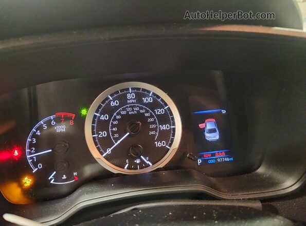 5YFEPMAE3MP188933 2021 TOYOTA COROLLA Red Вид щитка приладів