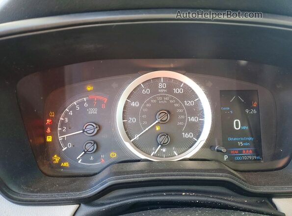 5YFEPMAE5MP252079 2021 TOYOTA COROLLA White Вид щитка приладів