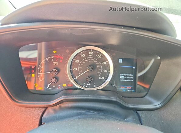 5YFEPMAE7MP239172 2021 TOYOTA COROLLA Black Вид щитка приладів