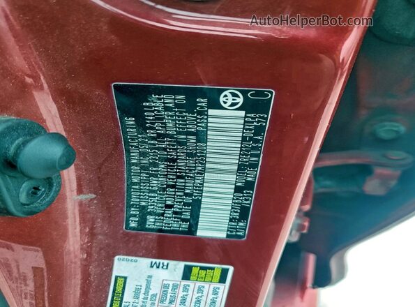5YFEPMAE7MP251208 2021 TOYOTA COROLLA Red Շարժիչի բաժամունքի տեսք