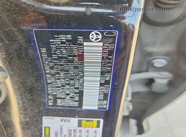 5YFEPMAE7NP293525 2022 TOYOTA COROLLA Black VIN sticker view