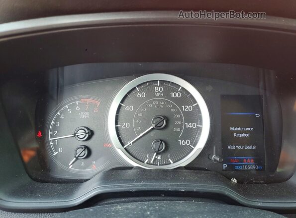 5YFEPRAE0LP139670 2020 TOYOTA COROLLA Red Widok zestawu wskaźników