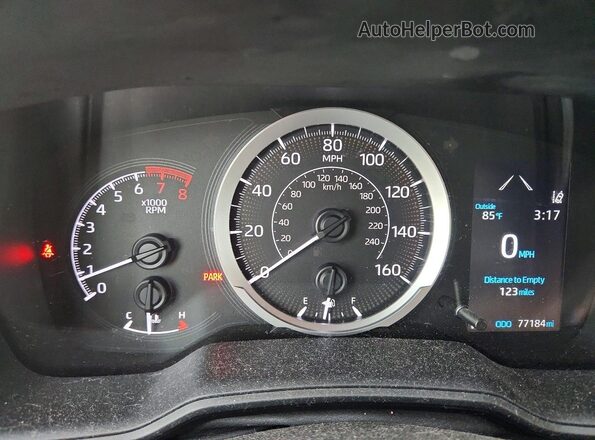 5YFEPRAE5LP009657 2020 TOYOTA COROLLA Silver Widok zestawu wskaźników