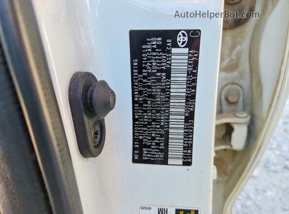 5YFEPRAE6LP142492 2020 TOYOTA COROLLA White Vista del compartimento del motor