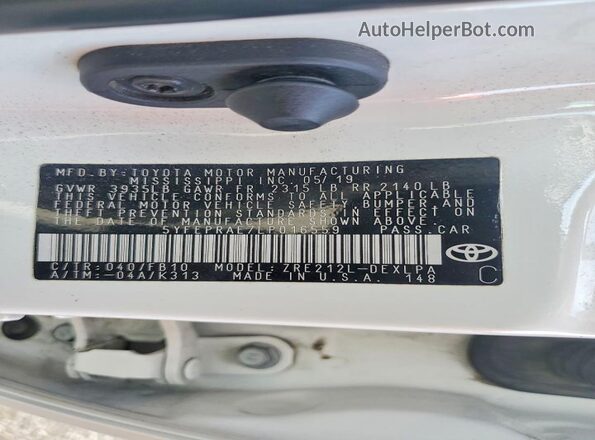 5YFEPRAE7LP016559 2020 TOYOTA COROLLA White Vista del compartimento del motor