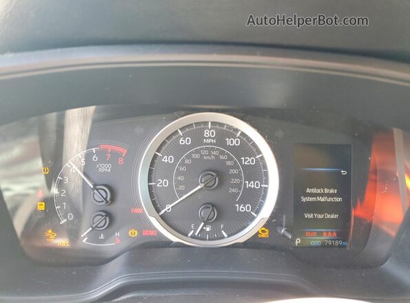 5YFEPRAE7LP114829 2020 TOYOTA COROLLA Black Widok zestawu wskaźników