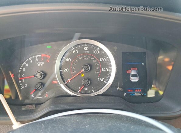 5YFP4RCE1LP015907 2020 TOYOTA COROLLA Black Instrument cluster view