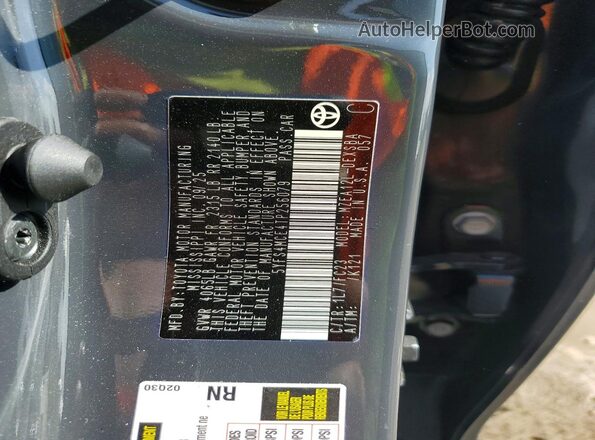5YFS4MCE4TP256079 2026 TOYOTA COROLLA Gray Widok naklejki z numerem VIN