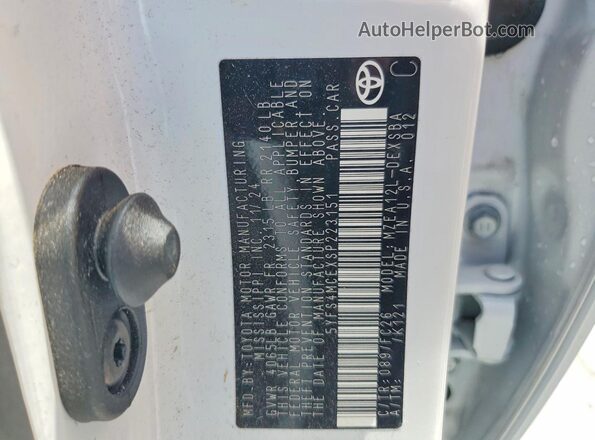 5YFS4MCEXSP223151 2025 TOYOTA COROLLA Белый Вид наклейки с VIN-кодом