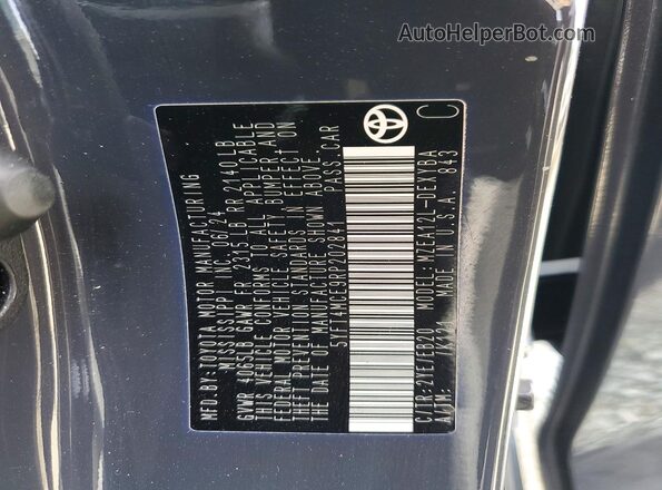 5YFT4MCE9RP202841 2024 TOYOTA COROLLA Серый Вид подкапотного пространства