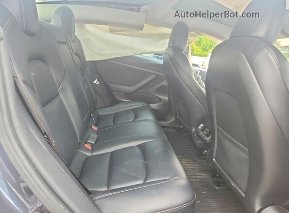 5YJ3E1EA0MF906131 2021 TESLA MODEL Charcoal უკანა სავარძლების ხედი