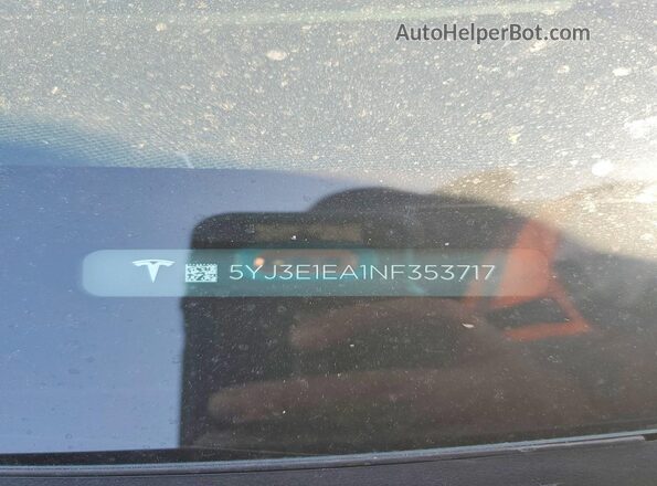 5YJ3E1EA1NF353717 2022 TESLA MODEL Black ძრავის განყოფილების ხედი