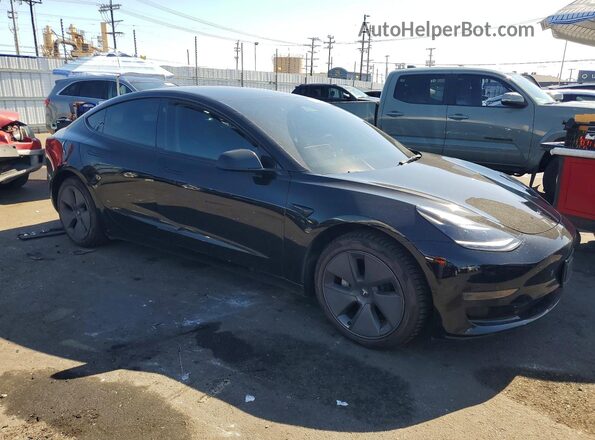 5YJ3E1EA1NF353717 2022 TESLA MODEL Black წინა მარჯვენა