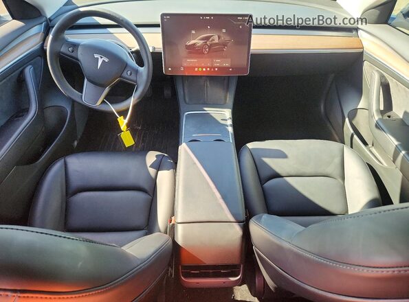 5YJ3E1EA1NF353717 2022 TESLA MODEL Black წინა პანელის ხედი