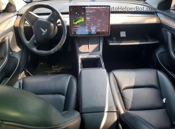5YJ3E1EA2NF184842 2022 TESLA MODEL Black Առջևի վահանակի տեսք