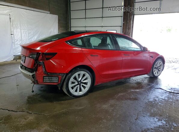 5YJ3E1EA2NF190771 2022 TESLA MODEL Red Trasero derecho
