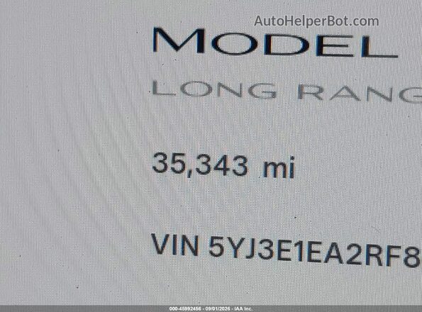 5YJ3E1EA2RF867615 2024 TESLA MODEL 3 White 