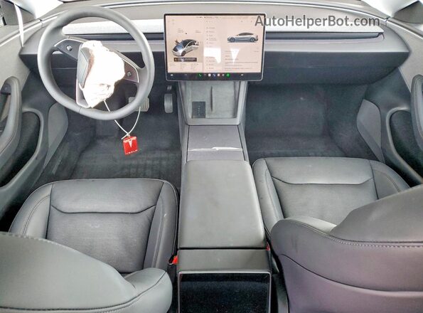 5YJ3E1EA2SF072425 2025 TESLA MODEL Black Dashboard view