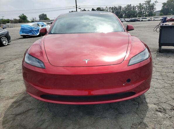 5YJ3E1EA2SF912994 2025 TESLA MODEL Красный Вид спереди