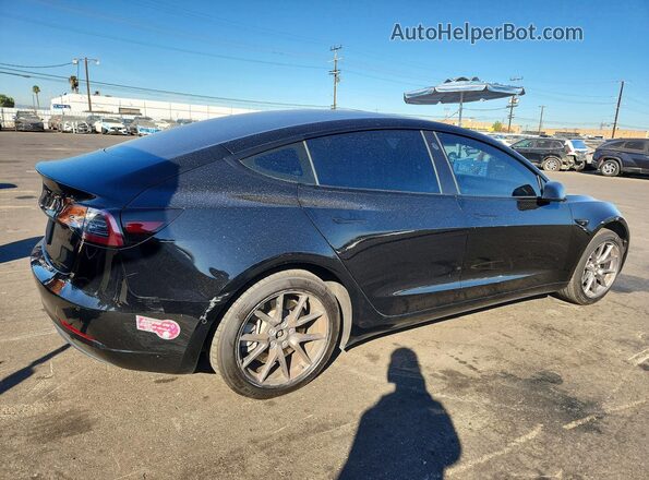 5YJ3E1EA3NF355565 2022 TESLA MODEL Black Rear right