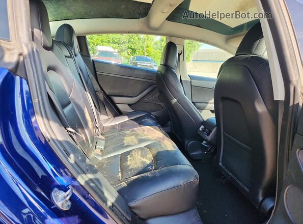 5YJ3E1EA3NF370471 2022 TESLA MODEL Blue Вид задніх сидінь