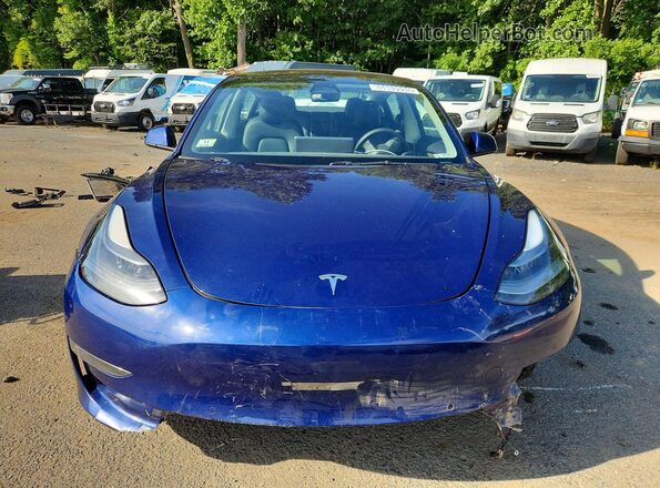 5YJ3E1EA3NF370471 2022 TESLA MODEL Blue Вид спереду
